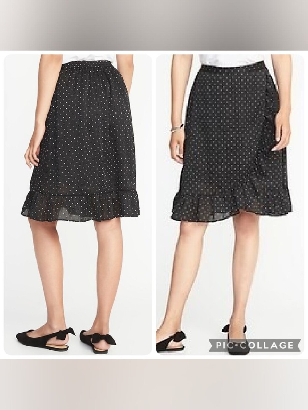 Old Navy NWT Polkadot Crinkle-Crepe Faux Wrap Ruffle Knee Length Mini Skirt XL